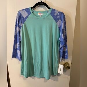 NWT LuLaRoe Randy Shirt Muppets Kermit the Frog Pattern Size Larg